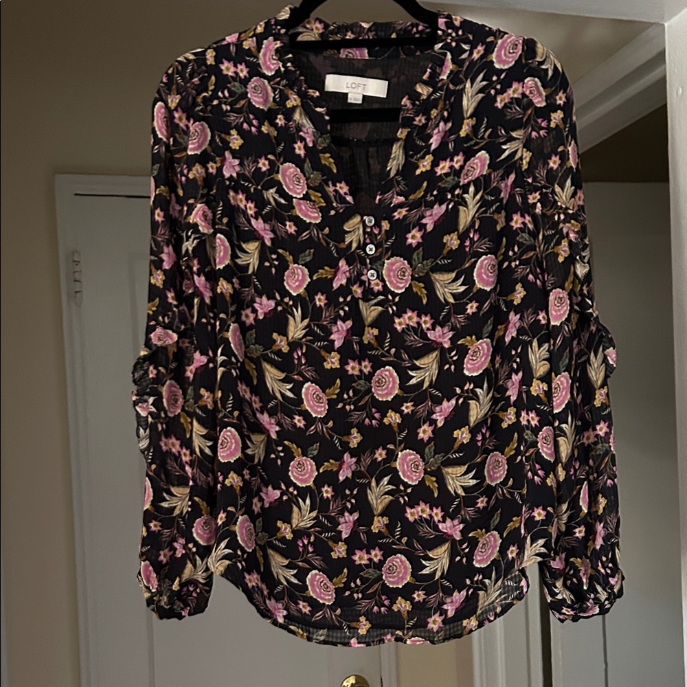 LOFT Women's Floral Blouse - Size S